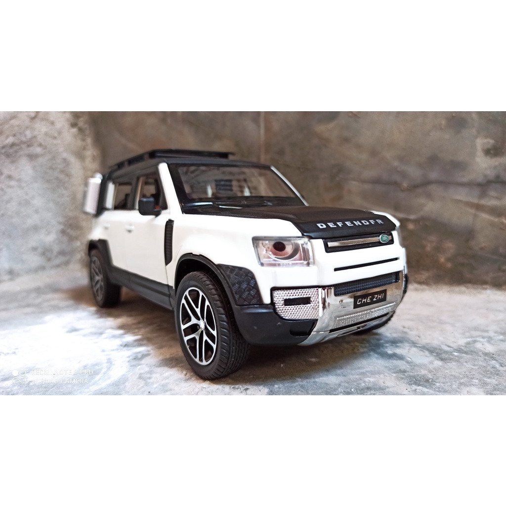 MÔ HÌNH XE LAND ROVER DEFENDER 1:24 CHEZHI vỏ hợp kim, hiệu ứng âm thanh, đèn sáng, đồ chơi trẻ em sưu tâm, trưng bày