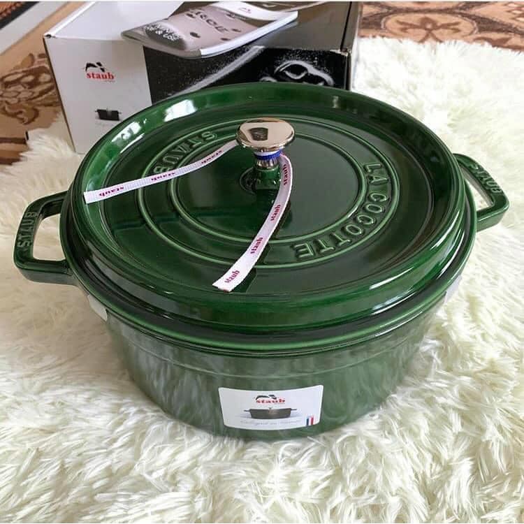 Nồi gang STAUB COCOTTE Xanh Húng Quế (Size 24CM)