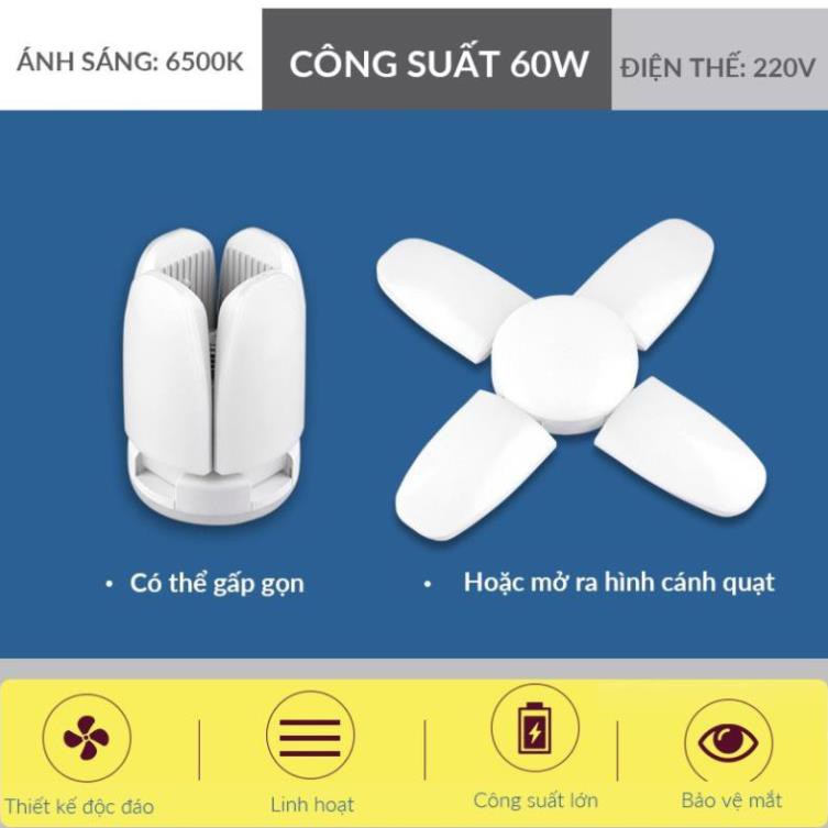 Bóng đèn LED trang trí hình cánh quạt siêu sáng 60W - Bóng đèn tuýp tiết kiệm điện năng - Giá rẻ nhất thị trường