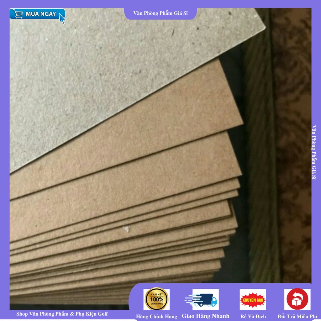 Combo 50  tờ bìa giấy Kraft nâu A4
