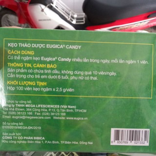 HỘP KẸO NGẬM EUGICA
