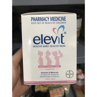 (date 2022) ELEVIT cho bà bầu, 100 viên, vitamin tổng hợp cho bà bầu