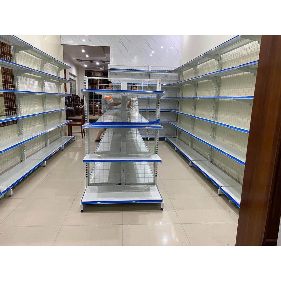 KỆ SIÊU THỊ ĐƠN 1 MẶT Cao 1,2m dài 70cm, 90cm