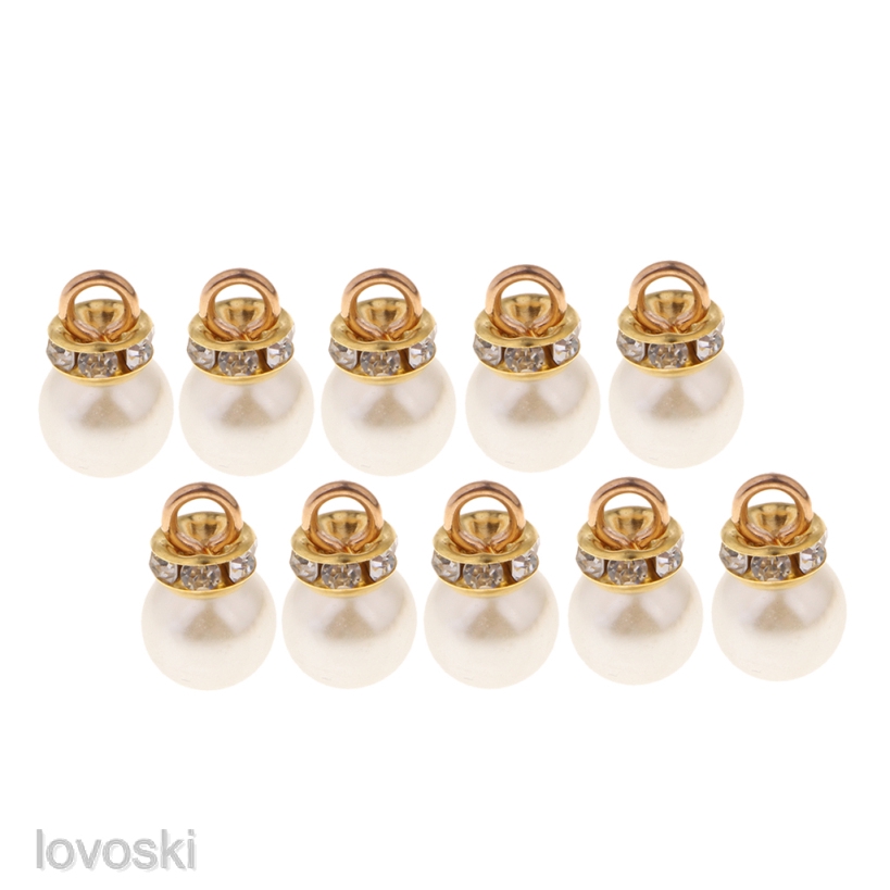 Set 10 mặt dây đính ngọc trai nhân tạo