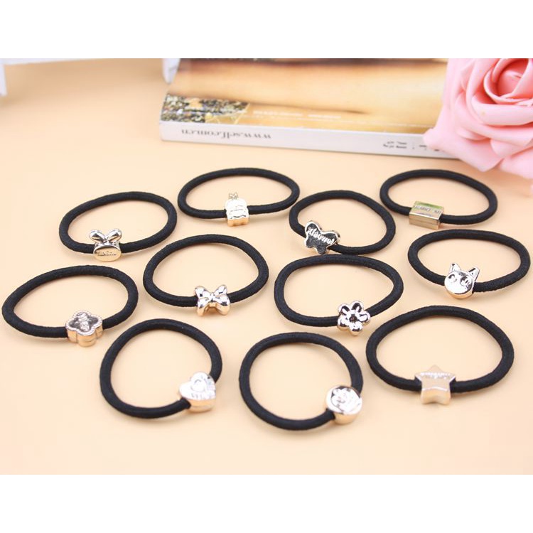 Set 100 dây buộc tóc nhiều mẫu quà tặng Hot trend DCTR