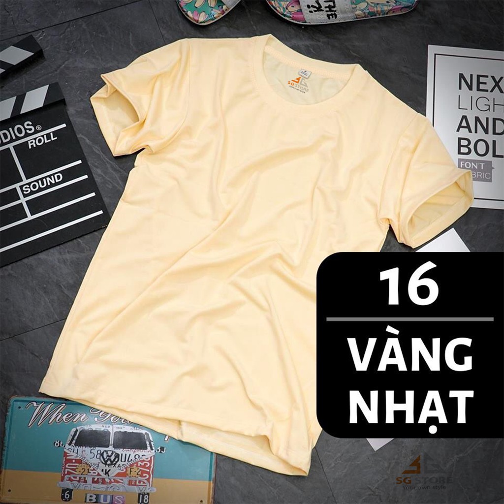 Áo thun trơn nam nữ nhiều màu - Thun cotton 4 chiều | SGSHOP