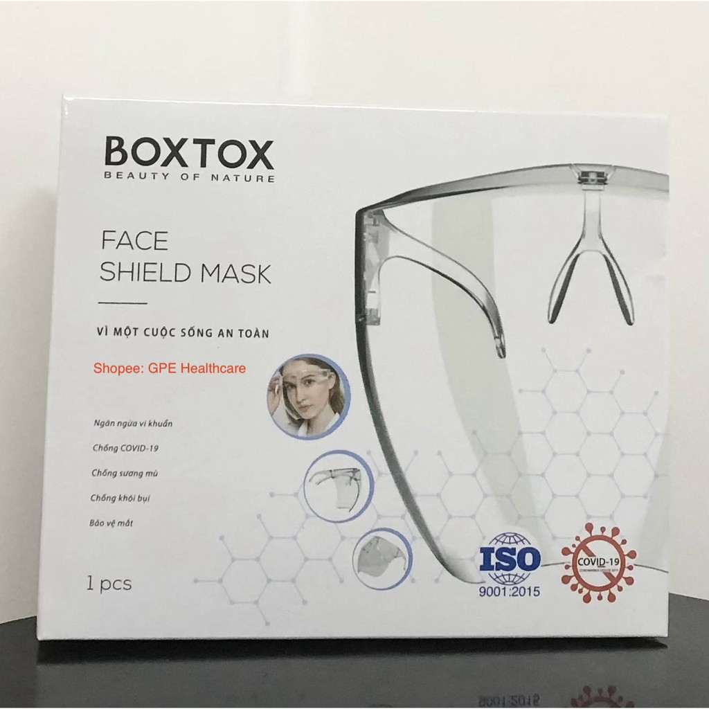 Kính bảo hộ chống giọt bắn BOXTOX (Face Shield Mask) nhựa cứng