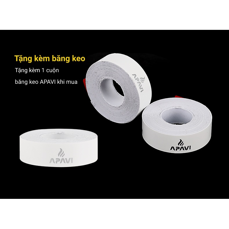 Quấn cán vải Apavi AG-100R loại mỏng 10M, chính hãng, không cần bóc cốt, 100% vải cotton, êm tay, thấm hút mồ hôi tốt