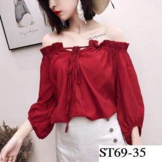 Áo baby doll trễ vai