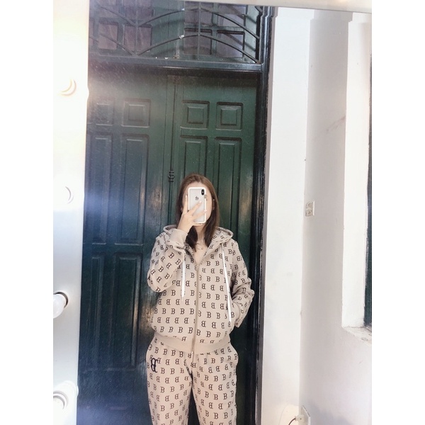 Bộ nỉ NY MLB monogram có mũ | BigBuy360 - bigbuy360.vn