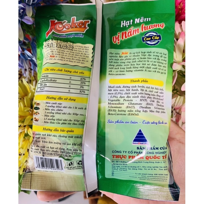 200g Hạt nêm chay nấm hương cao cấp kooker