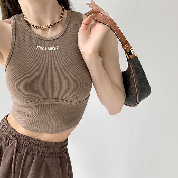 Áo croptop ba lỗ cổ tròn chất liệu cotton Zang clothes