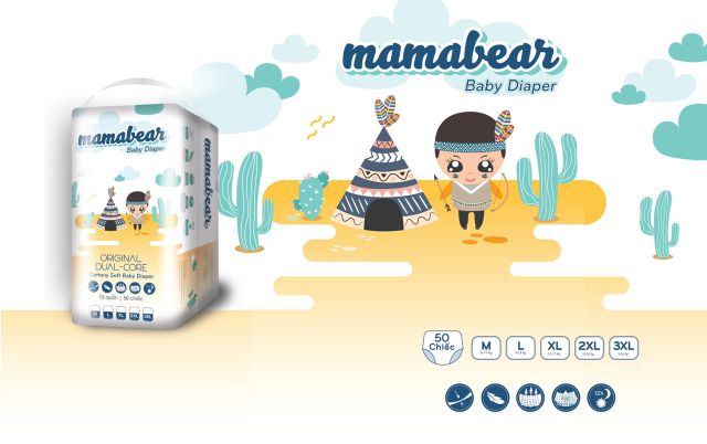 Tã quần mama bear M50/L50/Xl50/xxl50/xxxl50
