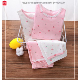 Hàng chính hãng - bộ đồ ngủ cotton dài tay bé gái hãng mam dad kids bé từ - ảnh sản phẩm 1