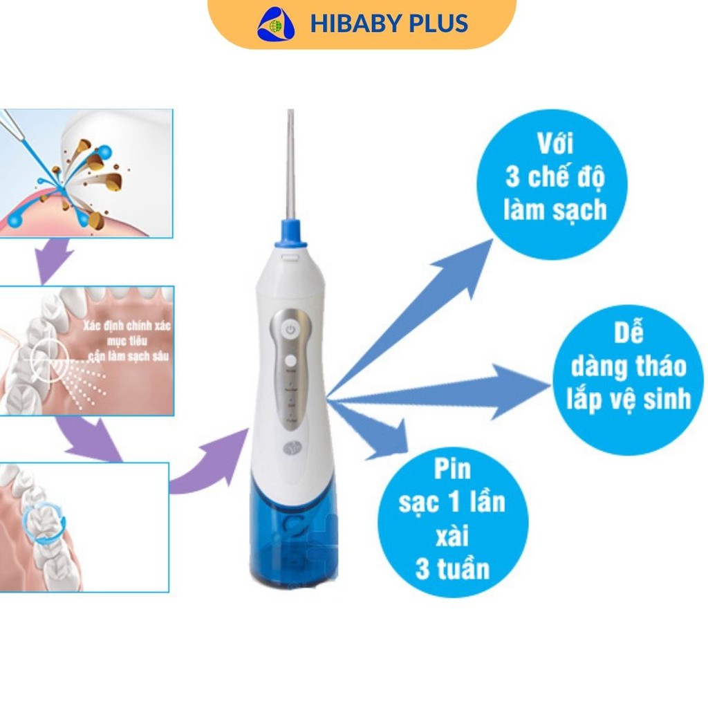 Máy tăm nước siêu âm Nhật Bản Maxcare 456Plus / 456S, vệ sinh răng miệng giúp răng chắc khỏe - Tặng cạo lưỡi Okamura