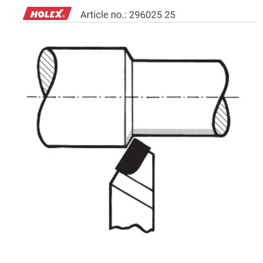 Dao tiện phá thô phải hàn mảnh hợp kim HOLEX 296025 cán 25 x 25