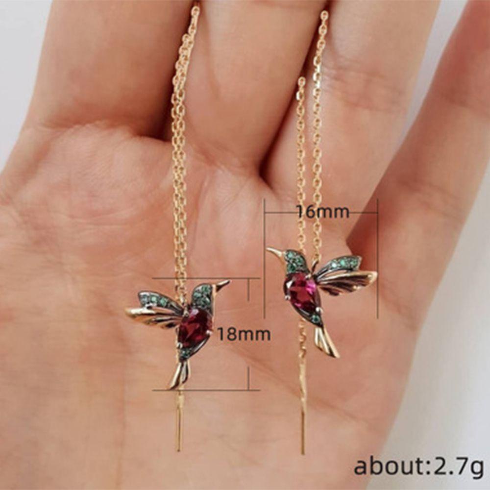 ROSE Khuyên Tai Hình Chim Ruồi Thời Trang