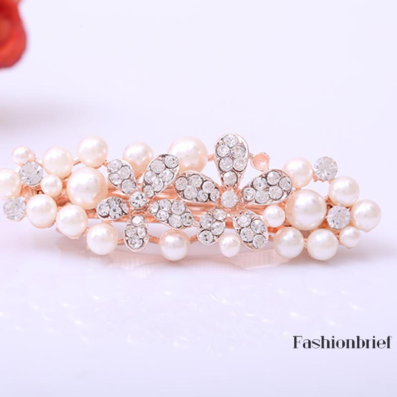 Kẹp tóc hình nơ đính đá phong cách Hàn Quốc cho nữ