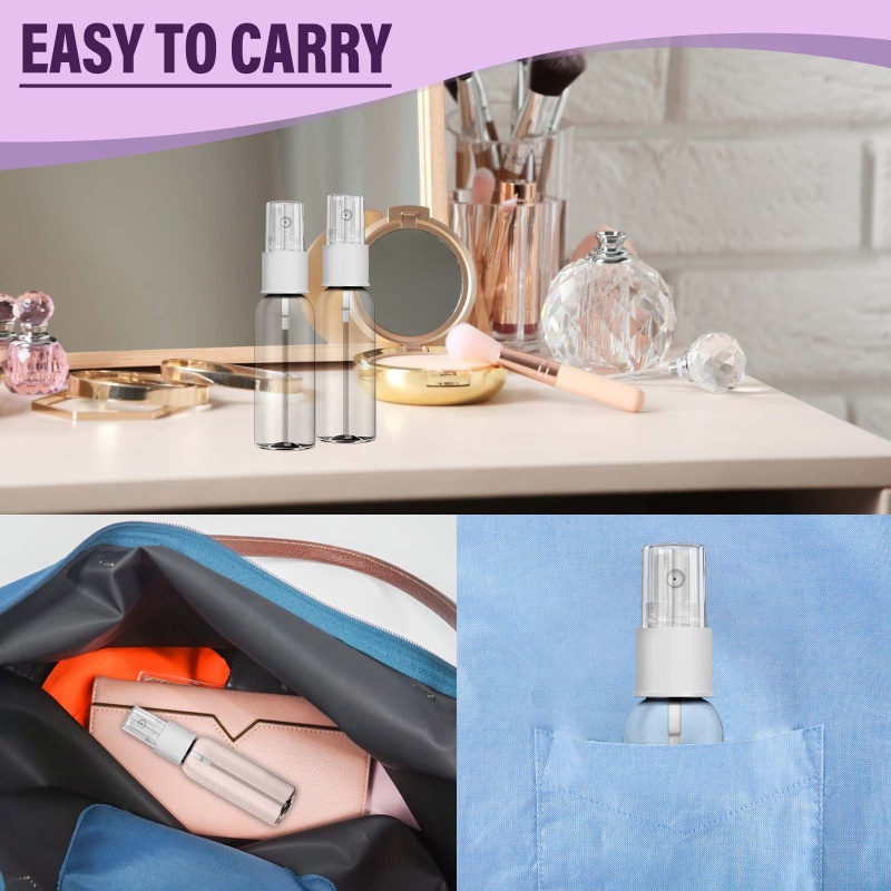 Set 6 Chai Rỗng Kèm 12 Thẻ 50ml Đựng Dung Dịch Mỹ Phẩm Tiện Dụng