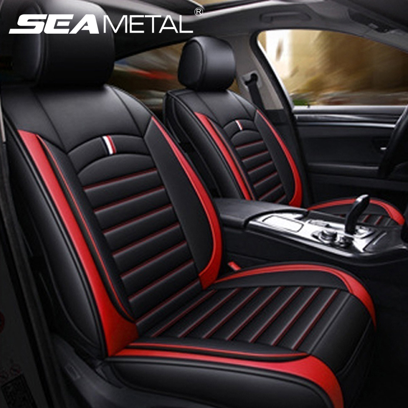 Đệm bọc ghế xe hơi SEAMETAL trước/ sau bằng da PU đa năng sang trọng thời trang