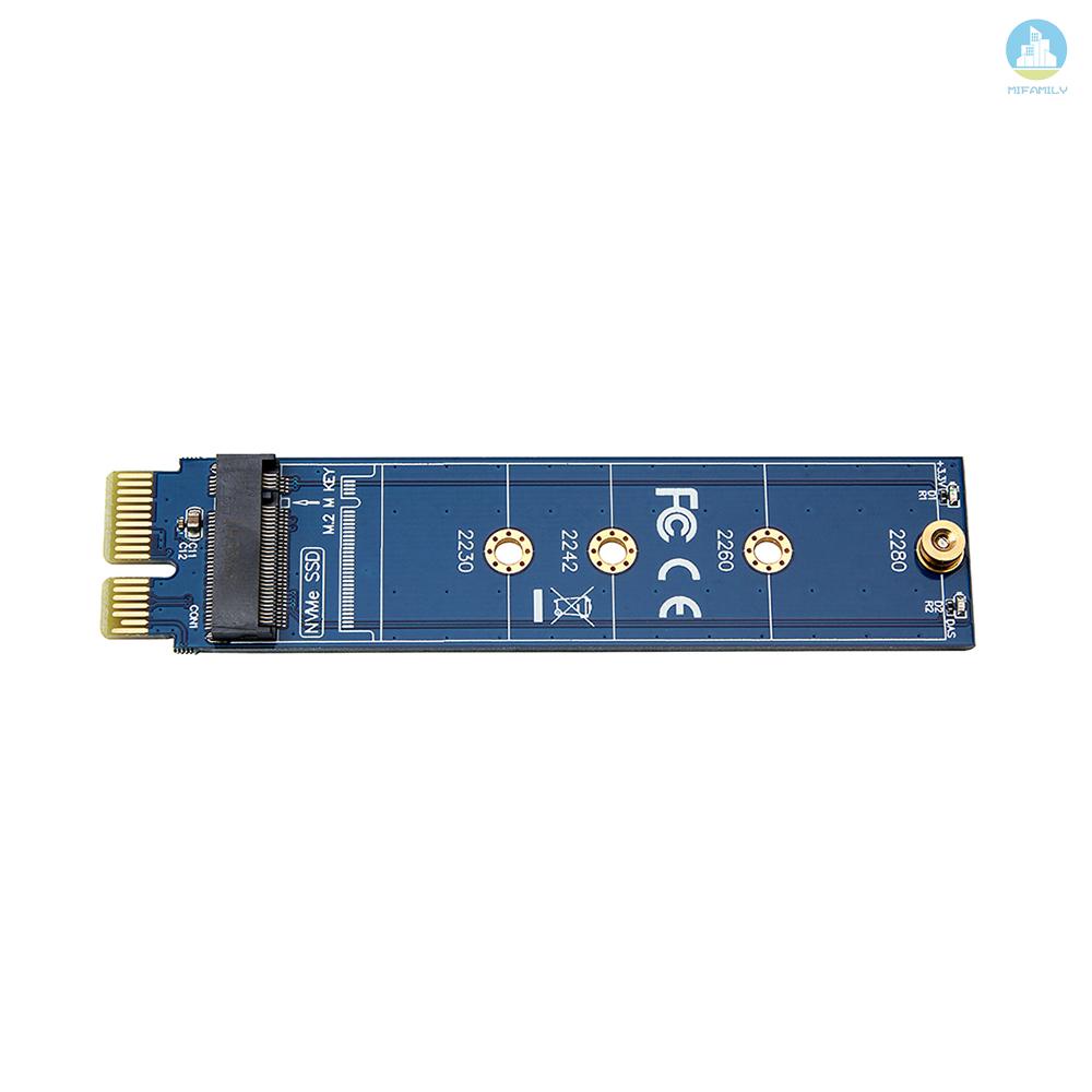 MI  M.2 Hard Disk NVME Adapter Card PCIe to M.2 NGFF Test Card SSD Hard Disk Reader Blue