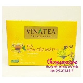Trà hoa cúc mật ong Vinatea - hộp 20 túi lọc tiện dụng