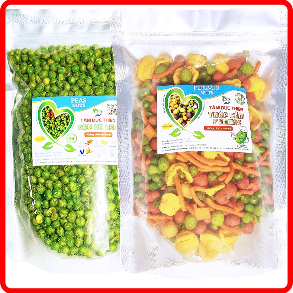 [Mã BMBAU50 giảm 7% đơn 99K] Combo 2 Túi 2 Vị: Hà Lan Rang Muối 500GR + Ngũ Cốc Thập Cẩm Funmix 405GR Tâm Đức Thiện