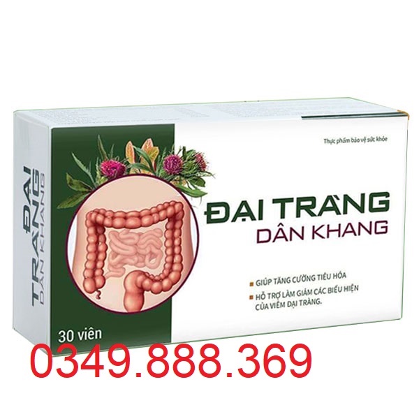Đại Tràng Dân Khang - Hộp 30 Viên - Hỗ Trợ Giảm Triệu Chứng Viêm Đại Tràng &amp; Rối Loạn Tiêu Hóa