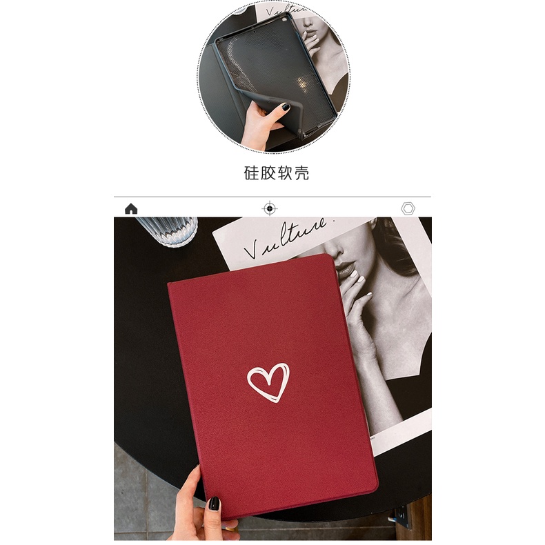 Bao Da Máy Tính Bảng Viền Mềm Có Ngăn Đựng Bút Cho ipad2020 10.2-inch mini5 2019 11 mini 4 2018 9.7 2017