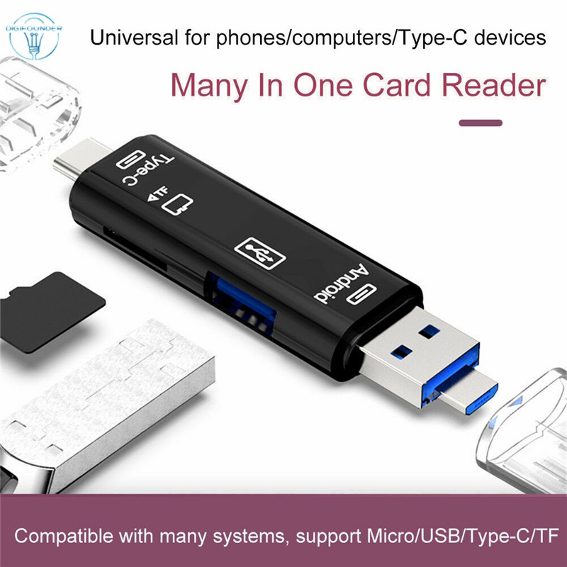 Đầu Đọc Thẻ Nhớ Usb 3.0 5 Trong 1 Chất Lượng Cao