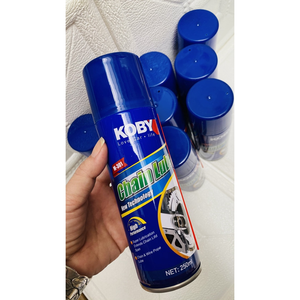 Chai Xịt Dưỡng Sên Xe Gắn Máy Koby 250ml