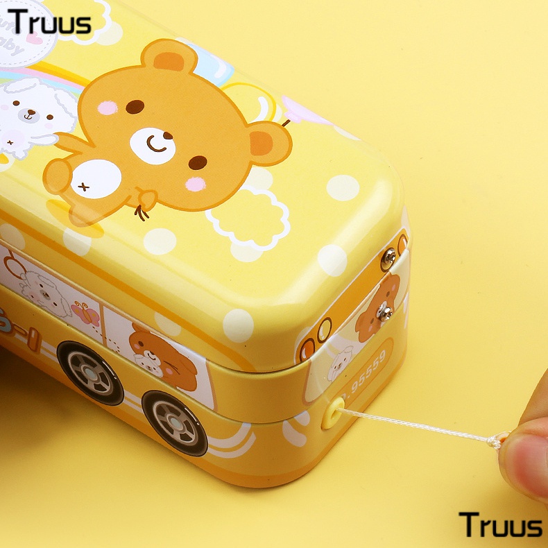 Hộp Bút Ba Tầng Cỡ Lớn In Hình Xe Hơi Deli Wang Wang Dành Cho Học Sinh Tiểu Học Mẫu Giáo Nam Nữ