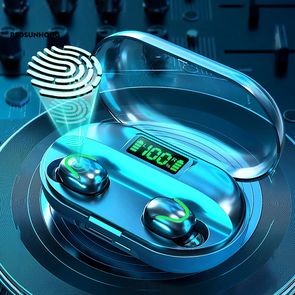 Tai Nghe Nhét Tai Thể Thao Kết Nối Bluetooth 5.0 Không Dây Có Đèn LED Khử Tiếng Ồn Thông Minh