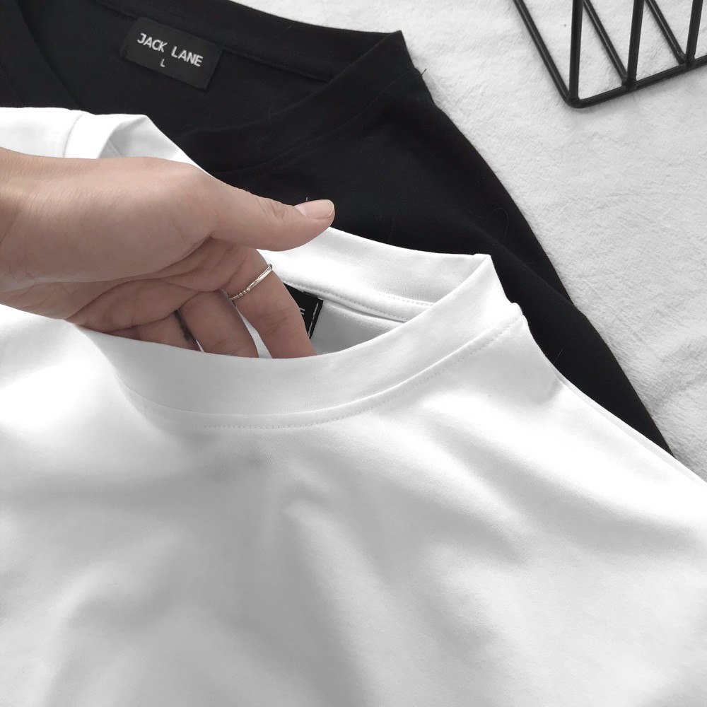 Áo phông xẻ tà unisex ODIN dành cho nam nữ, áo thun dáng basic tay lỡ form rộng chất thun mềm thỏa mái năng động