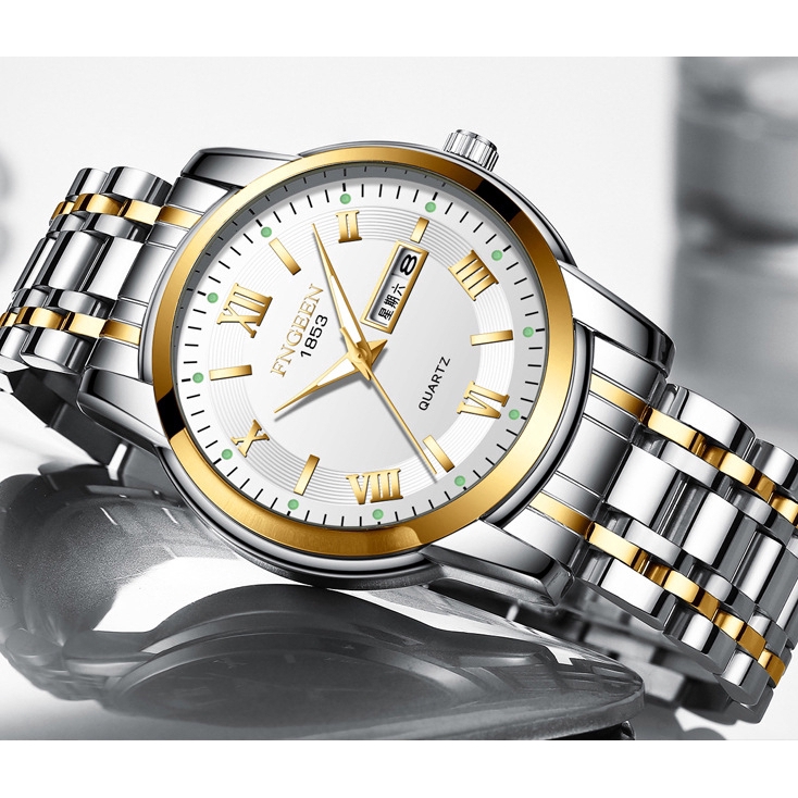 Đồng Hồ Đeo Tay Fngeen 7059 Kiểu Máy Quartz Dây Chất Liệu Thép Sang Trọng