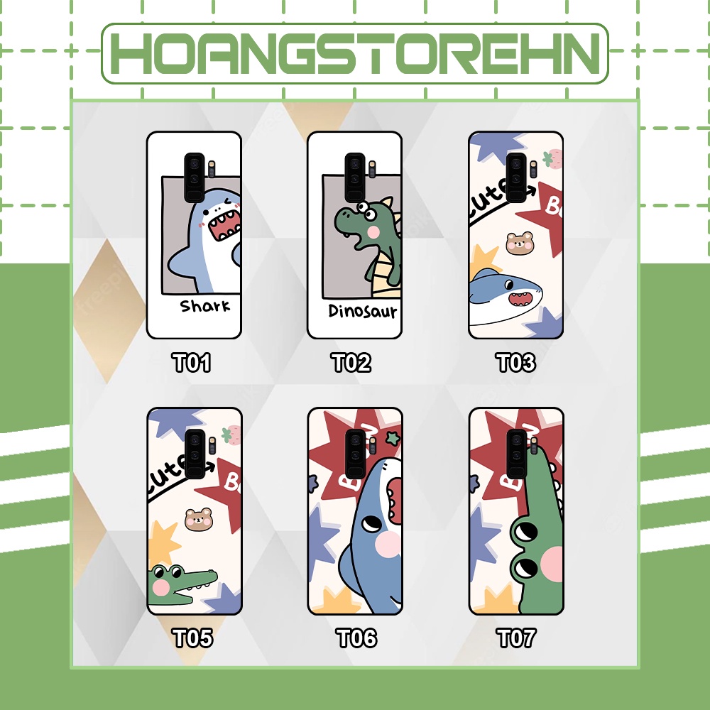 Ốp lưng Samsung S9 / S9 Plus / S9+ in hình cá mập, khủng long dễ thương, cute (T01 - T06)