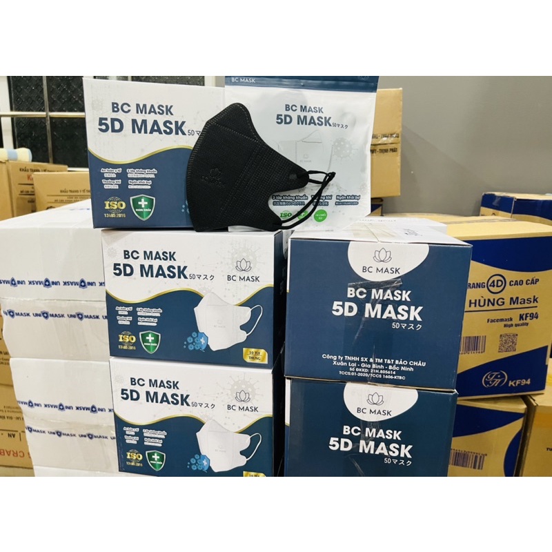 THÙNG 100c MIX ĐỦ MÀU KHẨU TRANG 5D BC