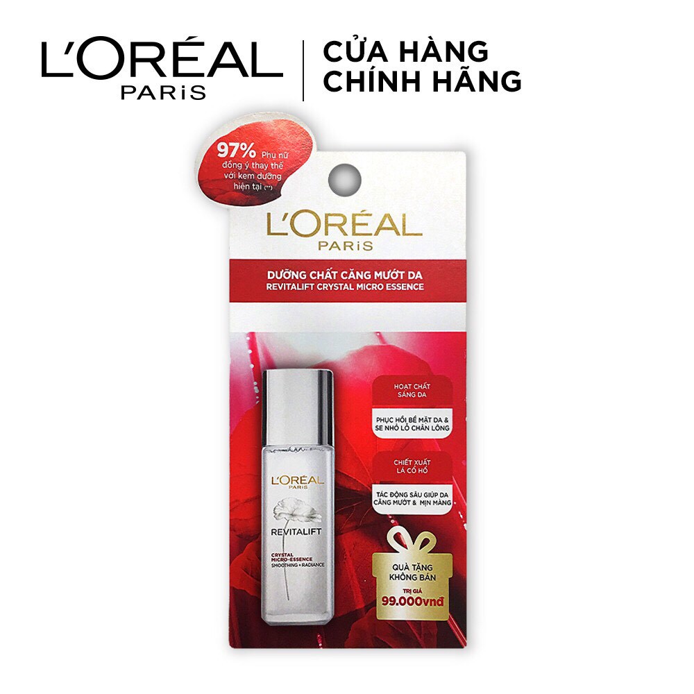 conbo 02 Dưỡng Chất Sáng Mướt Da L'oreal Paris Crystal Micro Essence 22ml | BigBuy360 - bigbuy360.vn