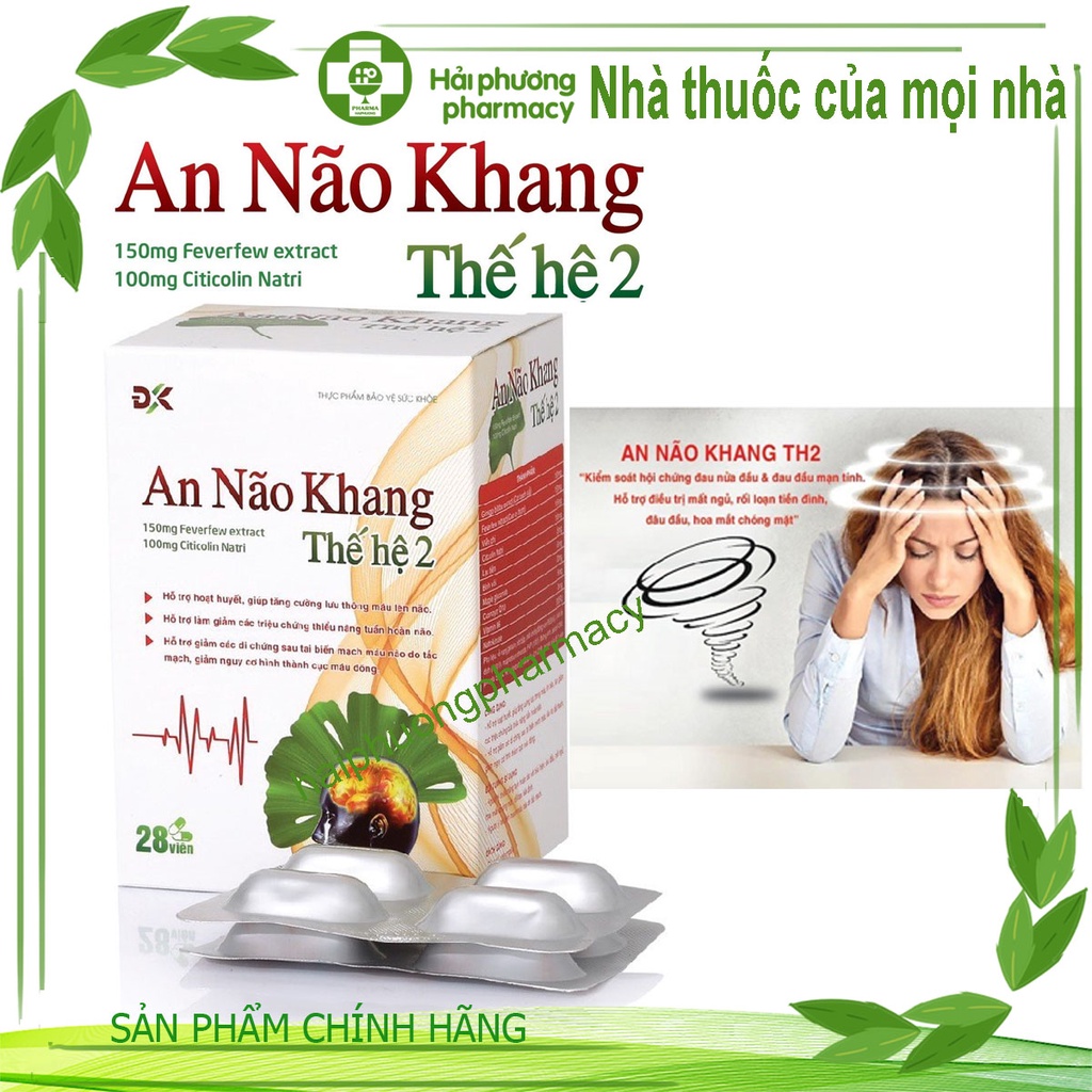 Viên Uống Hoạt Huyết, Lưu Thông Máu Não, Hạn Chế Di Chứng Sau Tai Biến Mạch Máu Não An Não Khang Thế Hệ 2