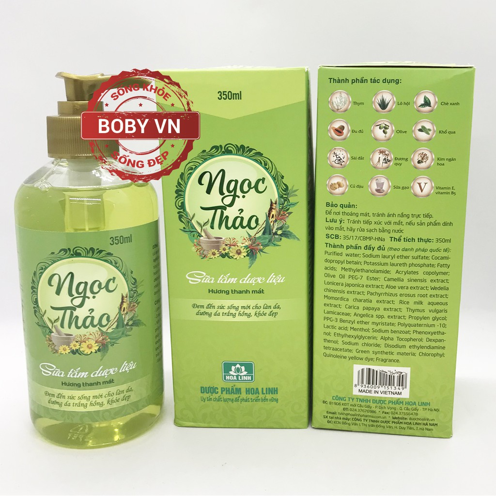 Sữa tắm dược liệu Ngọc Thảo 350ml - Dược Hoa Linh