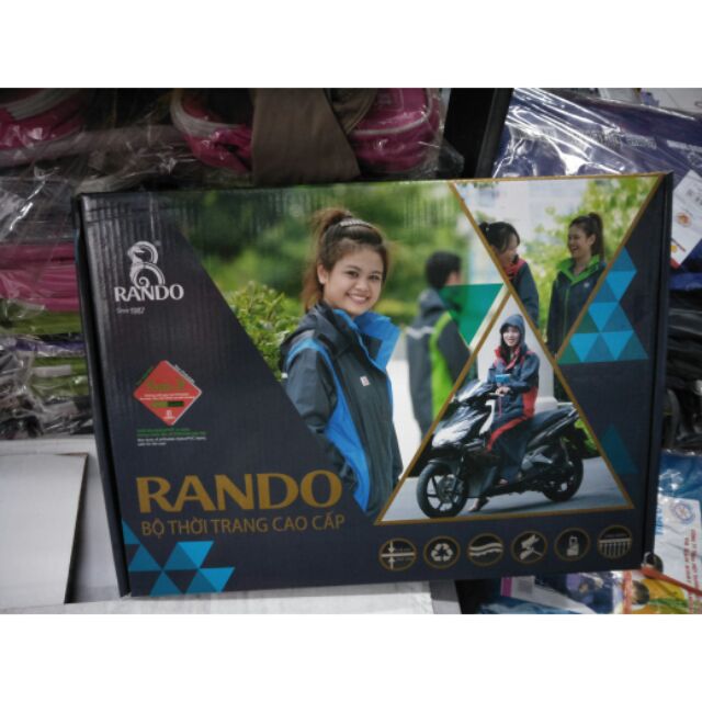 Áo mưa bộ Rando phản quang