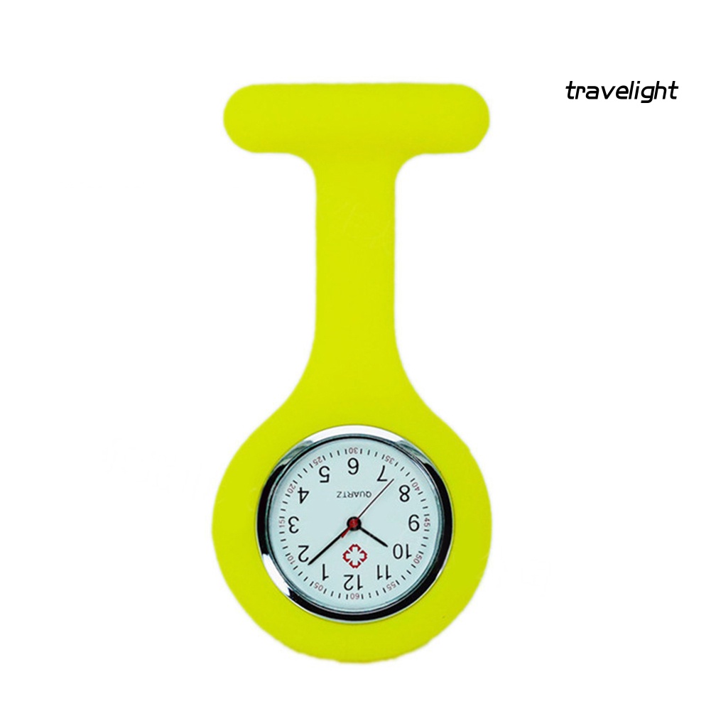 【TL】Doctor Nurse Silicone Cover Brooch Hanging Pocket Fob Quartz Movement Watch