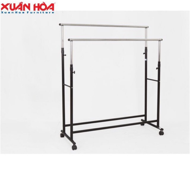 Giàn phơi Kép treo quần áo Xuân Hòa ZA-08-01 - có bánh xe