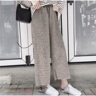 Quần suông dạ dập ly cạp chun