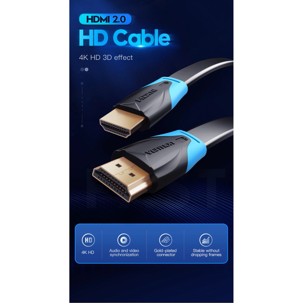 Cáp Hdmi 2.0v 4k Hdmi 3d 60hz Cho Hdtv Lcd Máy Chiếu