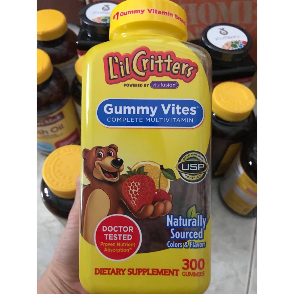 🌺 Kẹo dẻo gấu Lil Critters Multi 300 viên Mỹ, kẹo khô, mềm dẻo, thơm trái cây [ Date 4/2023]