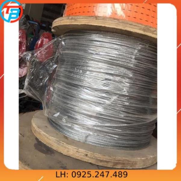 Dây cáp thép trắng mạ phi 2 (loại tốt )