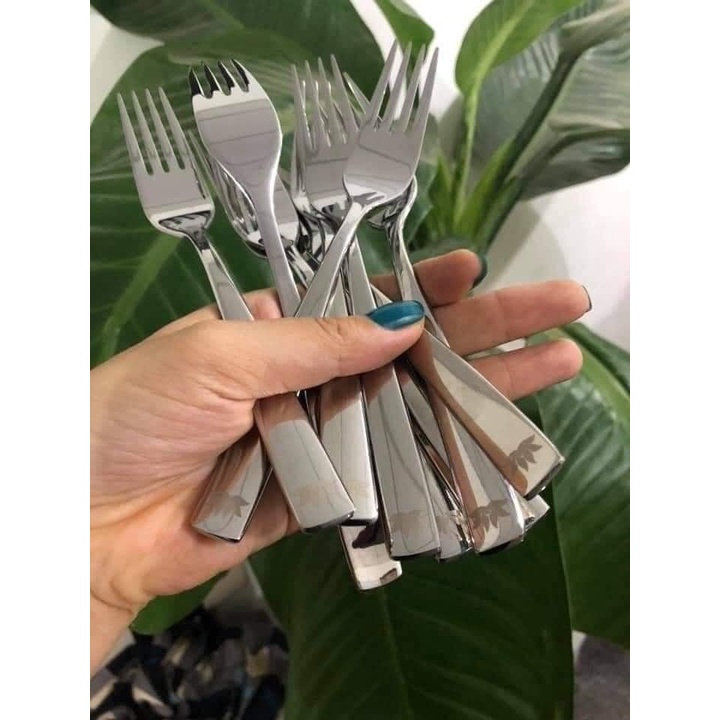 Muỗng nĩa inox Việt Nam Air line, hàng đúc đầu vuông