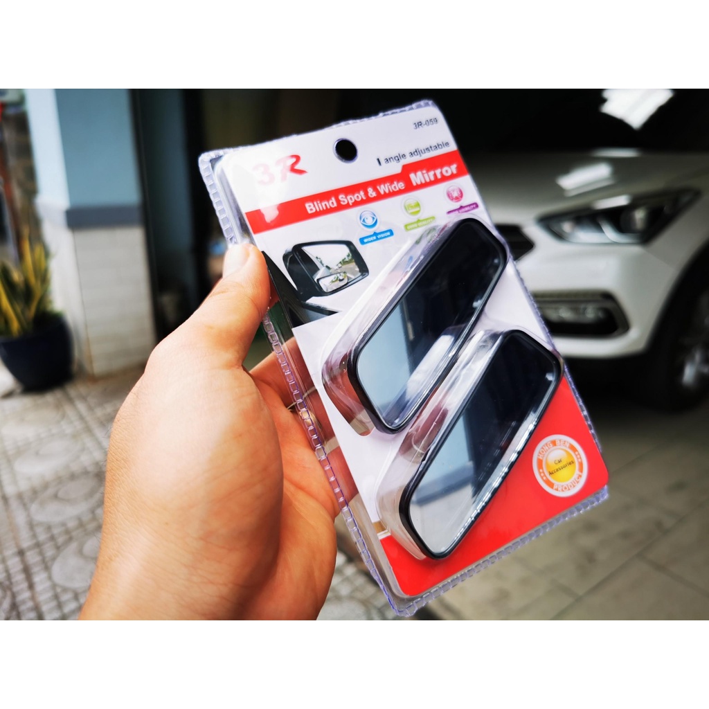 Bộ 2 Gương Xóa Điểm Mù 3R 3R-059 Gắn Chiếu Hậu Hình Chữ Nhật Mở Rộng Quan Sát