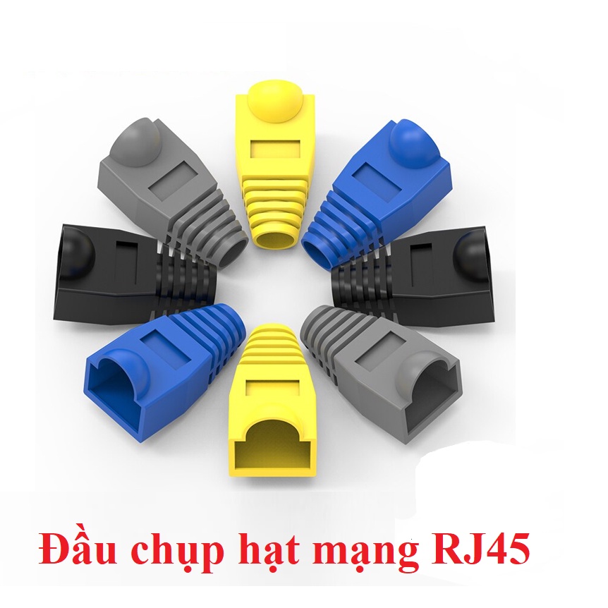 Đầu chụp hạt mạng Cat5 xanh 100 cái